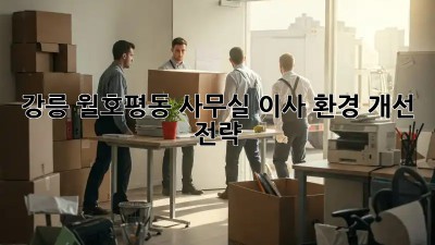 강릉 월호평동 사무실 이사, 환경 개선 전략!
